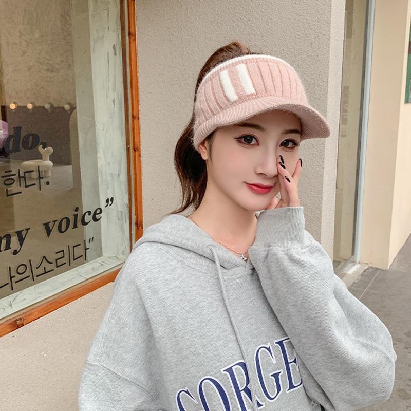 Winter New Fashion Versatile Topless Baseball Cap For Women With Ear Protection