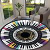 1pc Office Carpet, Musical Chair Rug, Living Room Printed Round Rug, Home Chair Floor Mat