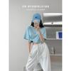 Bottom Shirt for Women In Summer New Short-sleeved T-shirt for Women Loose Slimming and Navel-displaying Tops for Women