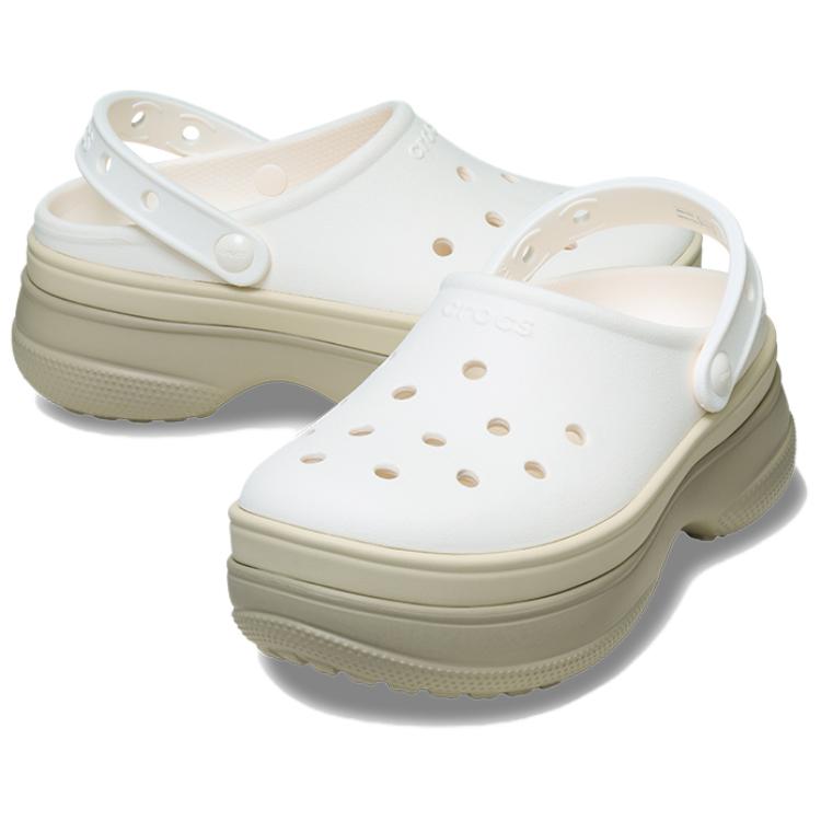 Crocs Classic Stacked Clog Chalk Unisex Sneakers White 211355-0WV