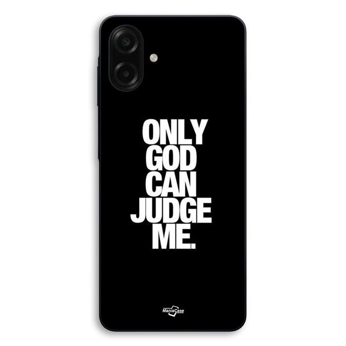 Hülle Für Samsung Galaxy A08 Nur Gott kann mich richten Maniacase schwarz