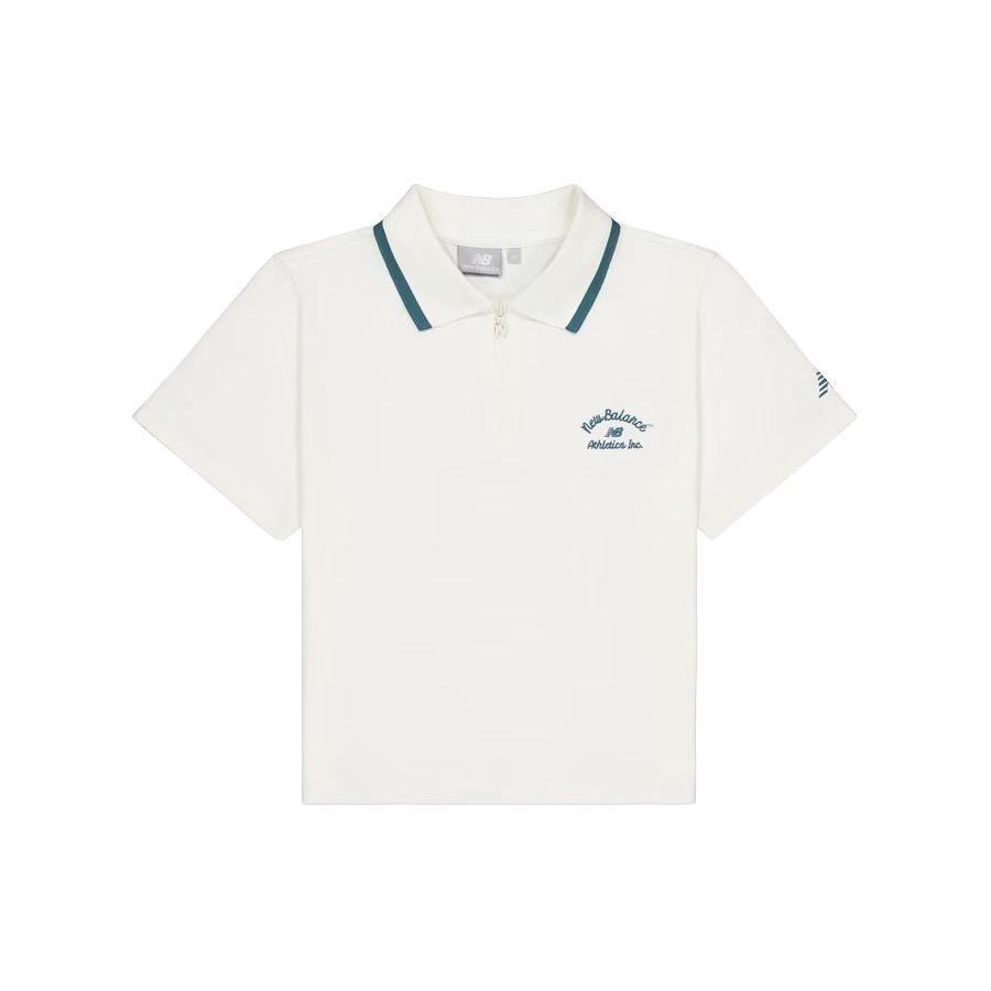 (WMNS) New Balance Athletics Half Zip Polo Shirt Asia Sizing Ivory Women s NFE22442-IV S