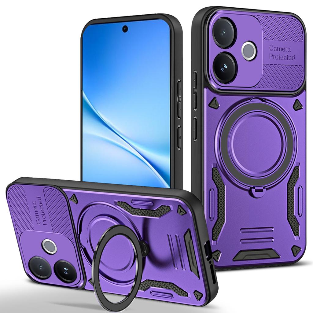 Magnetic Case For Vivo V60 Lite 4G / V60 Lite 5G Shockproof TPU + PC Phone Back Cover with Kickstand