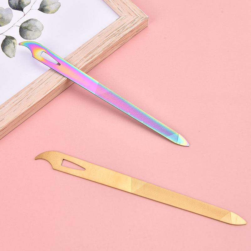 Stainless Steel Nail File Double Sides Thick Nails Pedicure Metal Nail File