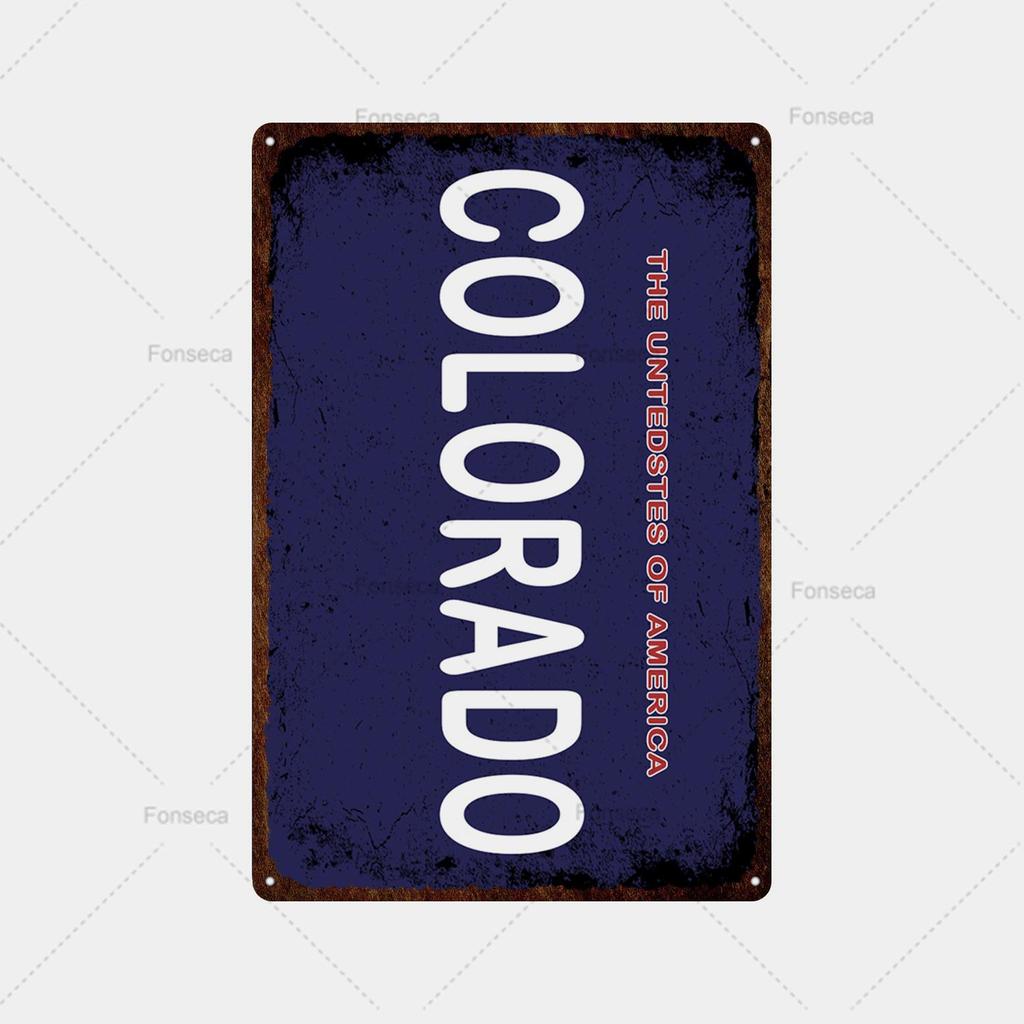 Place Name Sign Metal Sign Vintage Tin Sign Plaque Metal Bar Retro Wall Decor Bar Club Man Cave Metal Poster