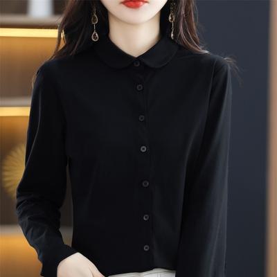 Cotton Long-sleeved Shirt Spring and Autumn Western Style Loose Shirt Fashion Women's Clothing