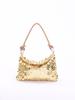 Pvc Silver Clutch Bag With Sequin Design For Evening Parties