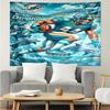Miami Dolphins Logo Wandteppich für Schlafzimmer Ästhetische Klassenzimmer-Wandteppiche Wandbehang für Wohnzimmer Studentenwohnheim Büro, Ideales Kreatives Geschenk