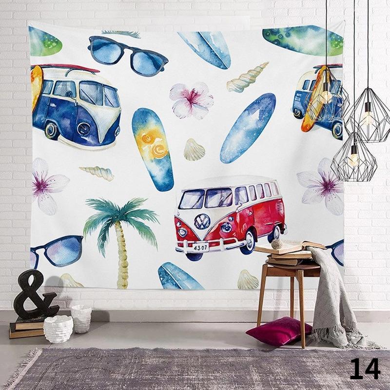 Wandteppich mit tropischen Pflanzen, Palmblättern, für den Sommer, Grünpflanzen, Party für die Inneneinrichtung, Ästhetik, Wandteppich mit Blättern