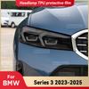 For BMW SERIES 3 2023-2025 Car Headlight TPU Protective Film Front Light Tint Change Color Cover Sticker Accessories
