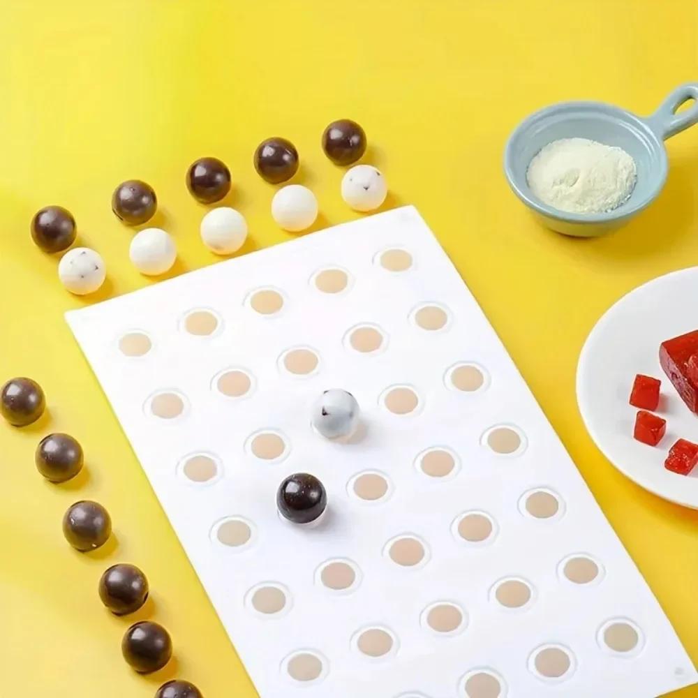 Mini Silikonowe Formy w Kształcie Okrągłej Kuli, Narzędzia do Dekoracji Ciast, Forma do Czekolady, Forma do Kostek Lodu, Forma do Robienia Deseru Mousse Żelowego