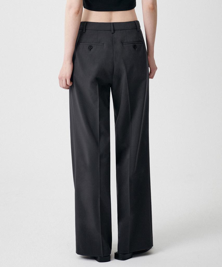 MUSINSA STANDARD WOMAN [Cooltandard] Women'S Wide Hidden Banding Slacks [Gray]