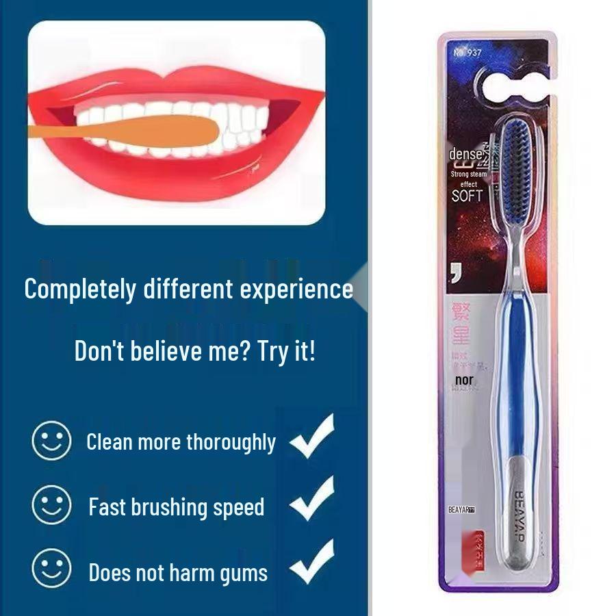 Deluxe Soft Bristle Toothbrush with Large Brush Head - High-Density Family Set