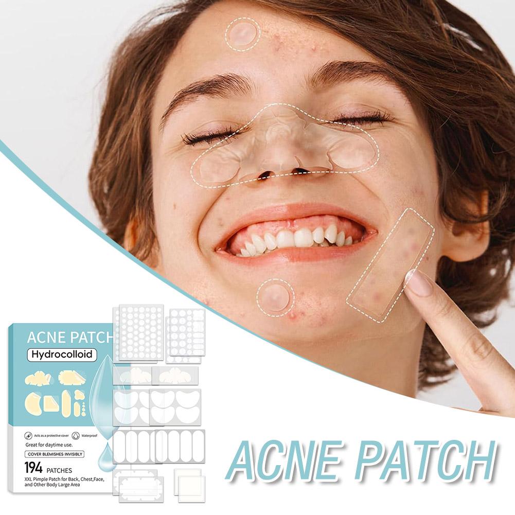 Large capacity Pimple Patches for Acne & Blemishes Various Shapes Covering Acne and Spot Patches for Face Skin Care Tool