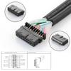 Xiwai Down Angle 90 Degree USB To Male To Female Extension for Motherboard Mainboard 3.0 20-Pin 19-Pin Cable, 5Gbps,