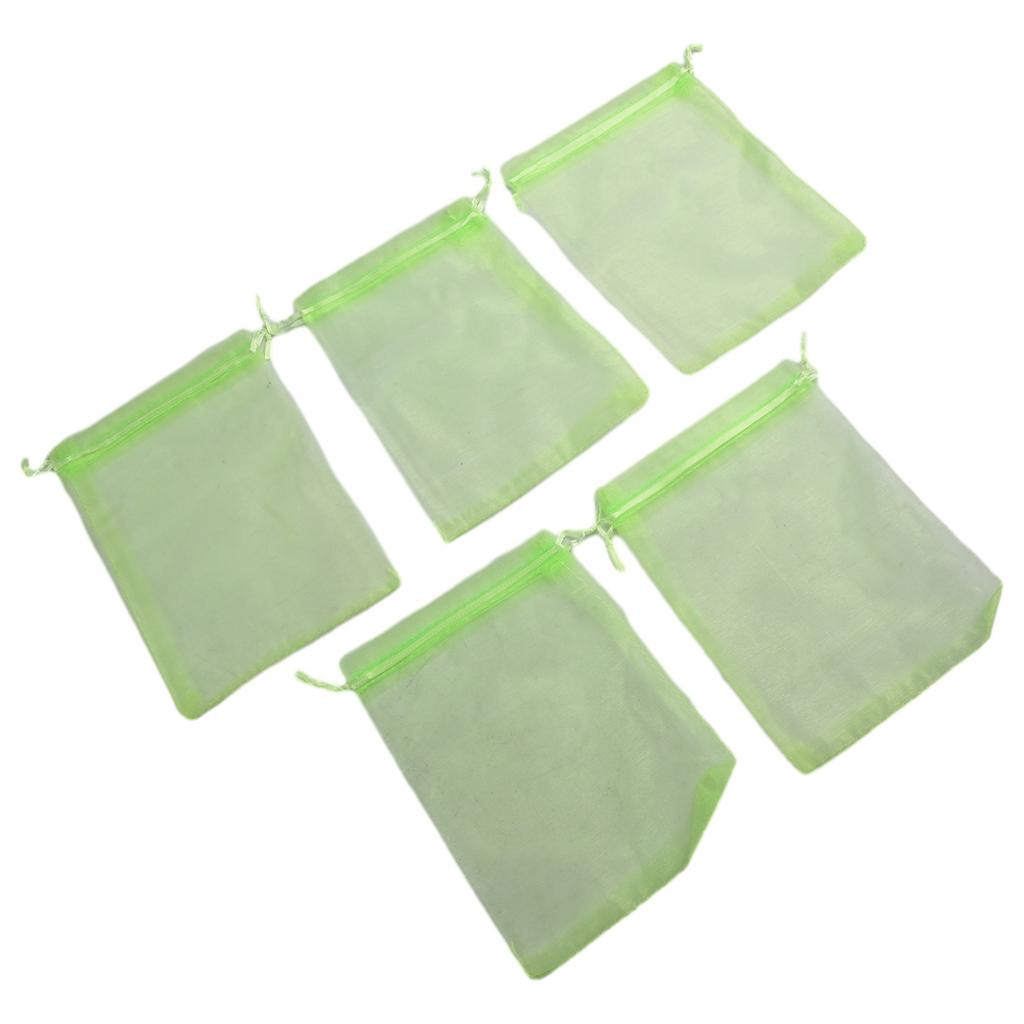 Green Fruit Protect Mesh Bag with Rope for Tomatoes Grapes and More