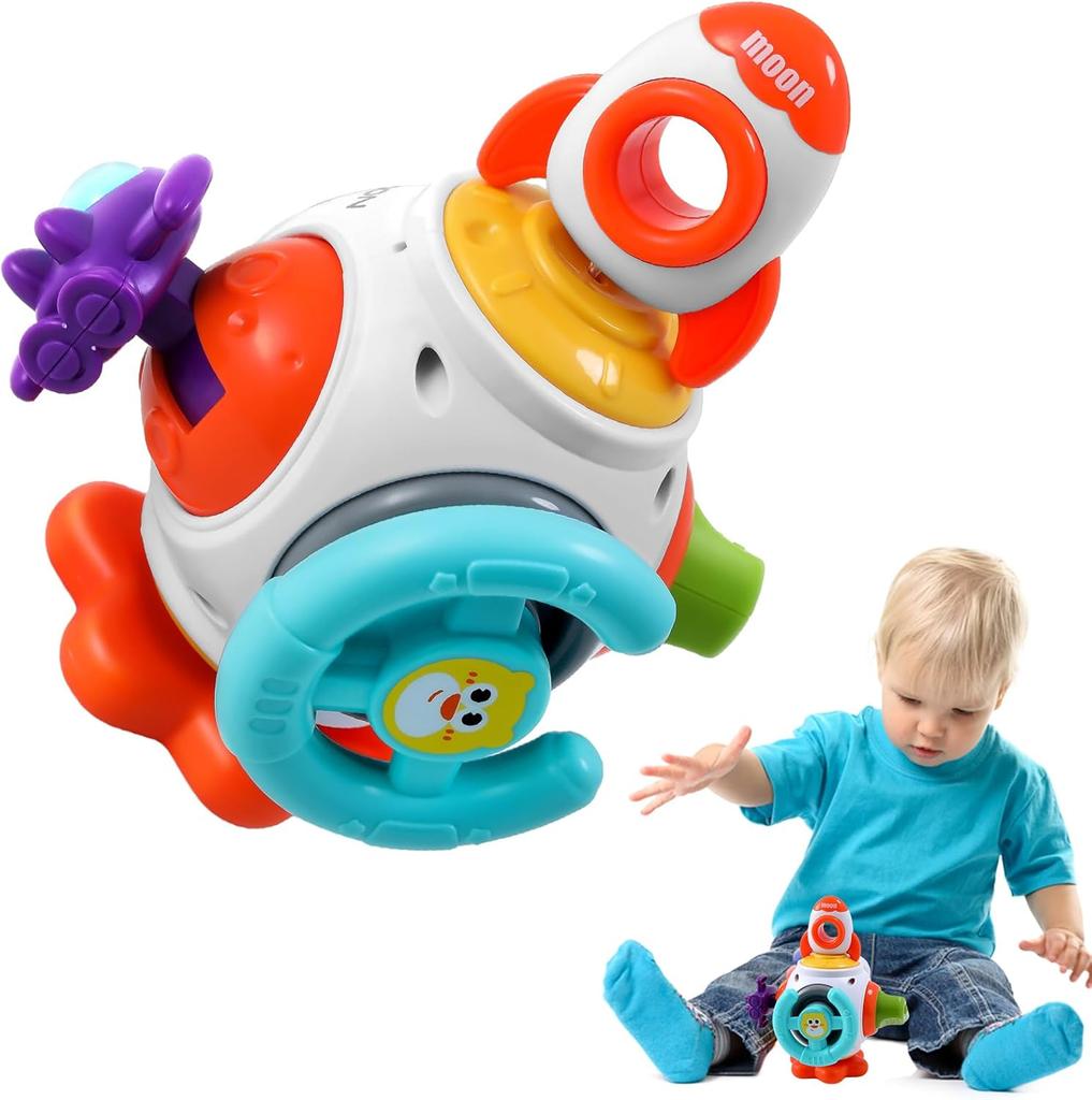 Montessori 6-in-1 Busy Sensory Activity Cube Toy for Babies Aged 1 to 3 Years, Fun Educational and Portable Toy for Home and Travel Early