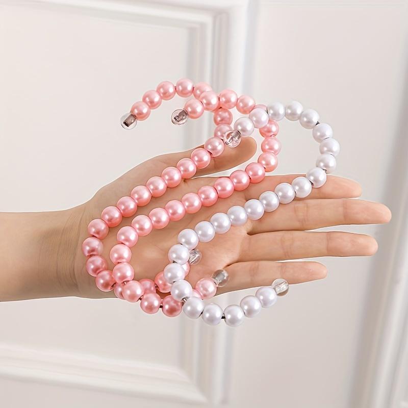 1pcs Simulation Pearl S-shaped Fashion Hook, Easy Installation Multifunctional S-hook, Scarf and Tie s-shape Hook for Clothing Store Wardrobe