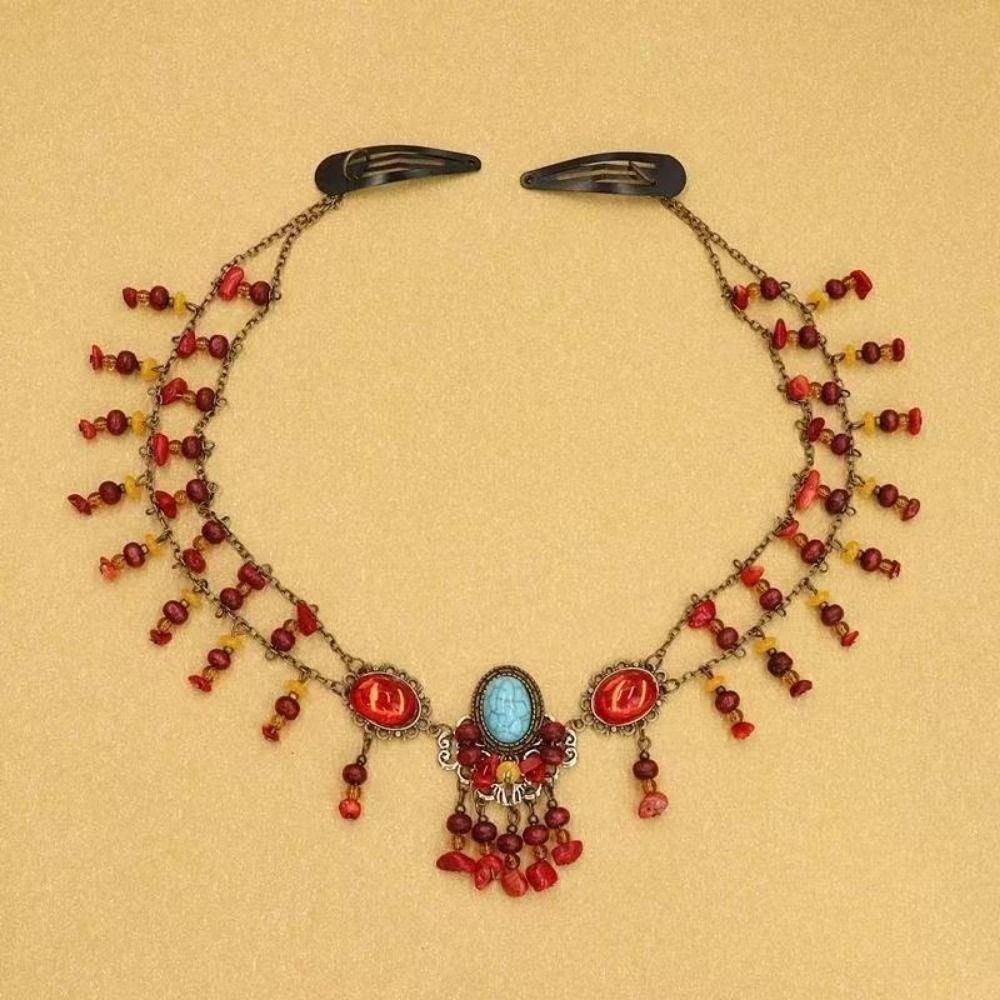 Bohemian Styles Festival Forehead Chain Multicolors Beads Beads Tassels Headbands  Boho Jewelry