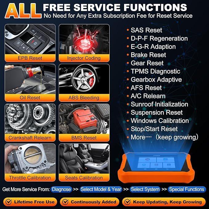 2025 LAUNCH Creader Elite V2.0 fit for Toyota Lexus Bi-Directional Scan Tool, Full System OBD2 Scanner, All Reset Service Code R