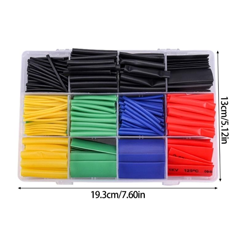 530/800Pcs Heat Shrink Tube Set Insulation Sleeving Wire Shrink Wrap for Wire Repairs Soldering Automotive Wiring