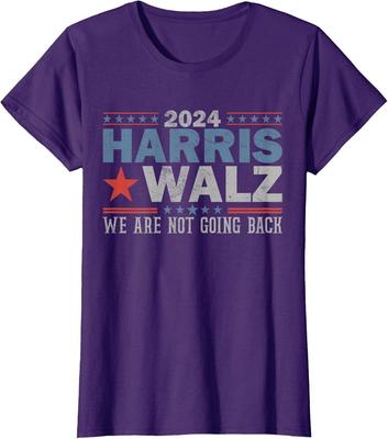 Harris Waltz 2024 We're Not Going Back Walz Kamala Ladies' Crewneck T-Shirt Unisex T-Shirt