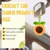 Jeffdad Handmade Sunflower Car Rear View Mirror Hanging Accessories Ornaments Cute Women's Car Interior Decorations Automotive Interior Aesthetic