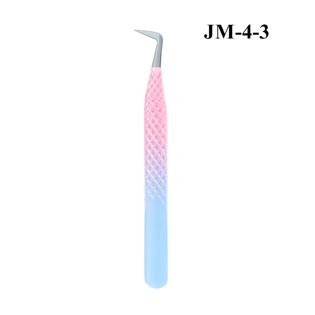 Professional Eyelash Tweezers Grip Eyelash Extension Tweezers 45 75 90 Degree Fiber Tip Easy Fanning Eyelash Tweezers