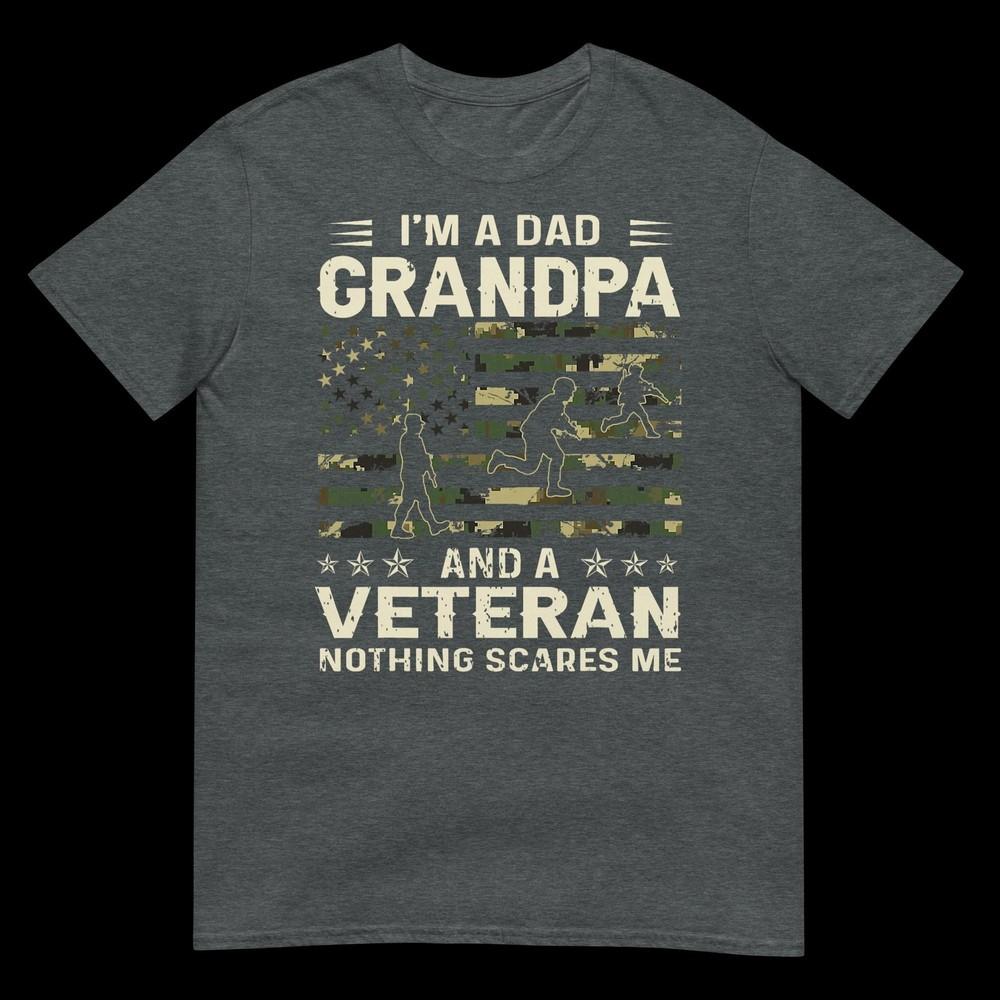Im A Dad Grandpa And Veteran Fathers Day American Flag Tshirt