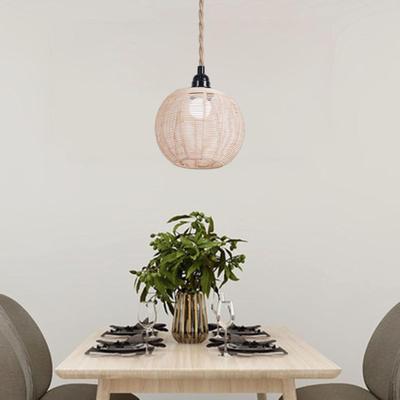 Ceiling Fan Light Cover, Rattan Weave Retro Chandelier Cover Decor, Woven Lampshade for