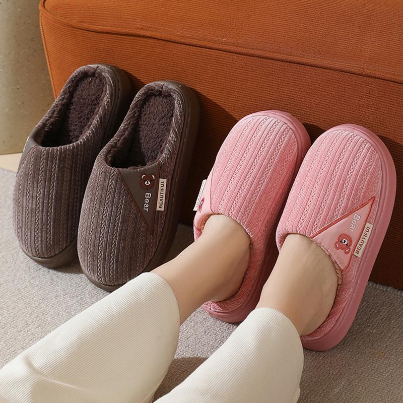 Fashion Casual Women's Home Slippers Plush Luxury Designer Woman Shoes Indoor Fluffy Winter Platform Fuzzy Fur Slides Elegant Flats Soft