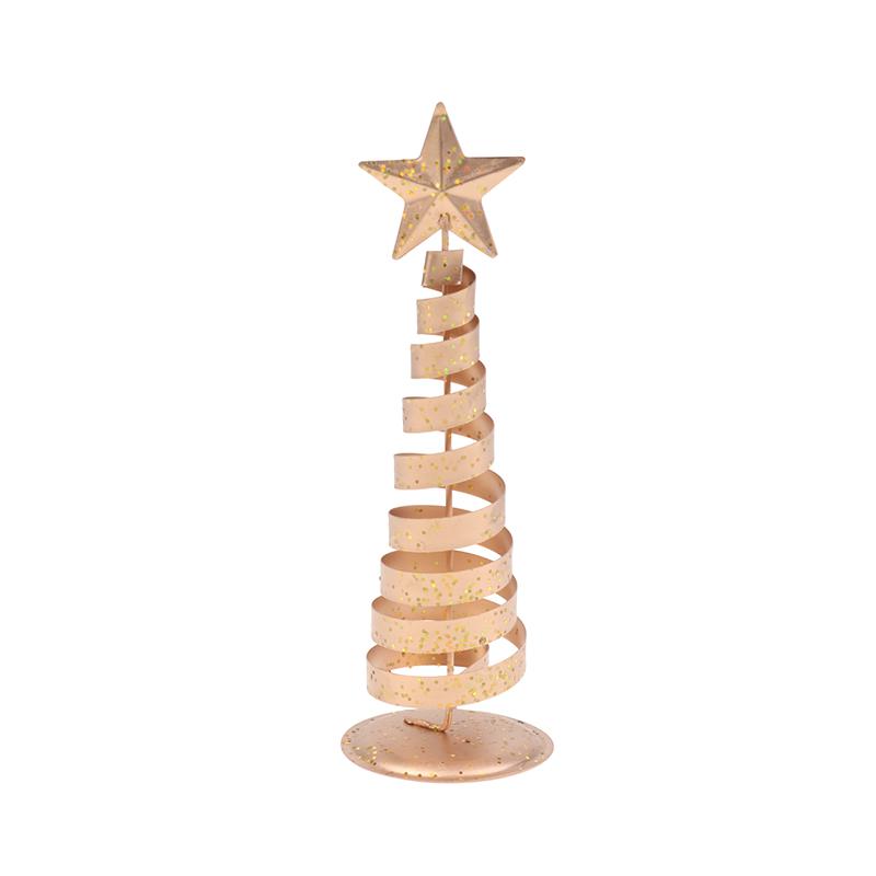 Albero di Natale Decorazione Dorata in Ferro Ornamento Festivo da Tavolo Decorazione per la Casa delle Feste Statuetta Albero di Natale Decorazione per Festa di Natale