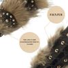 Three-Strap Viking Wrist Guards Faux Leather Faux Fur Wrist Guard  Knight Costume