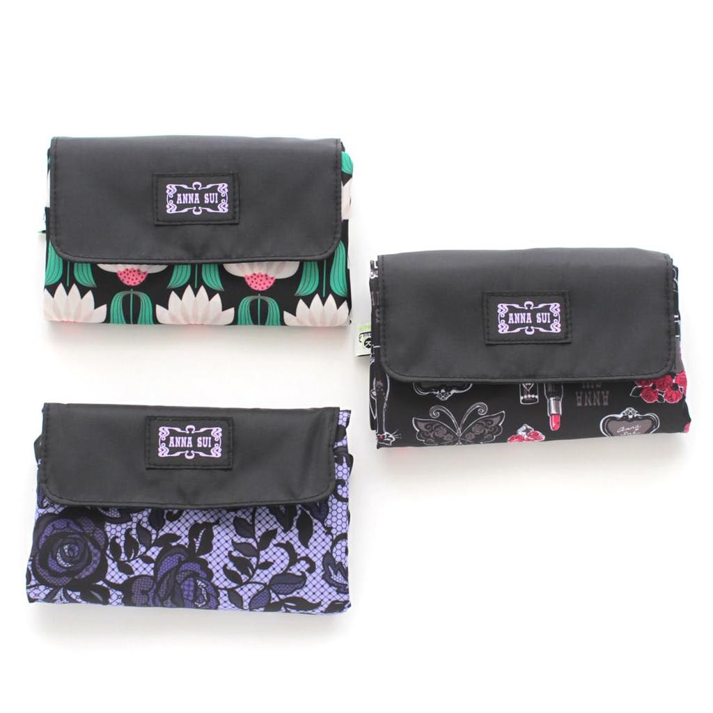 Eco Bag My Bag Retro Flower Green Sui [ANNA SUI] (Replieve) <With Zipper> (Packaged) [Anna 000298-0003-01]