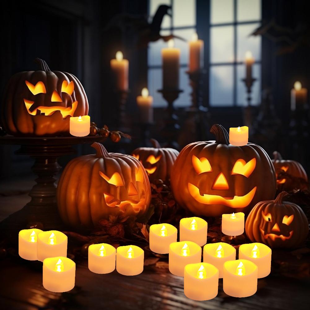 Flameless Votive Candles Battery Operated 200+ Hours Flickering Led Electric Tealights for Wedding Christmas Table Centerpieces