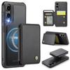 For Samsung Galaxy S25 Edge Case JEEHOOD J05 Leather Mobile Cover with Detachable Magnetic Card Bag