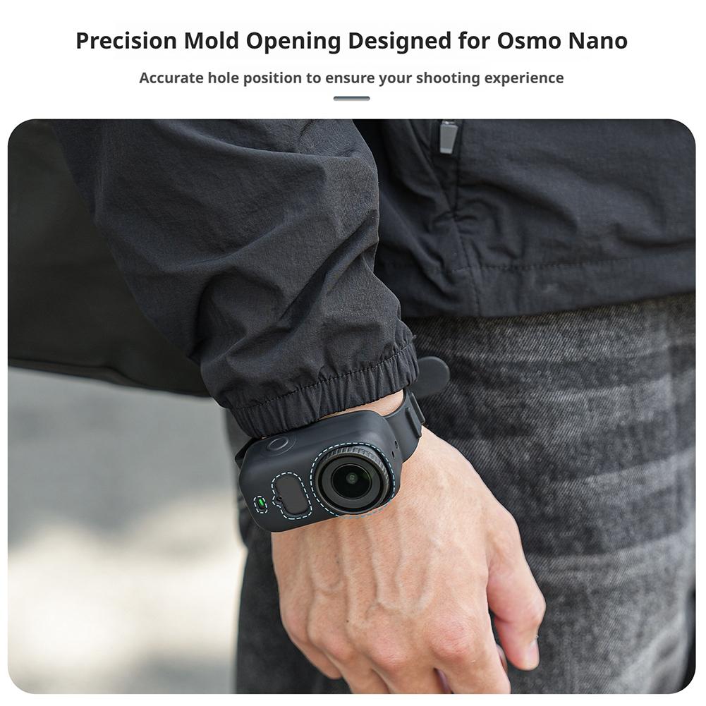 Flexible Dual Efficient Heat Dissipation Case For DJI Osmo Nano Multi-function Protection Case Expandable Strap Silicone Case