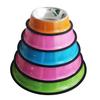 Round Travel Drinking Water Food Feeding Stainless Steel Dog Bowl