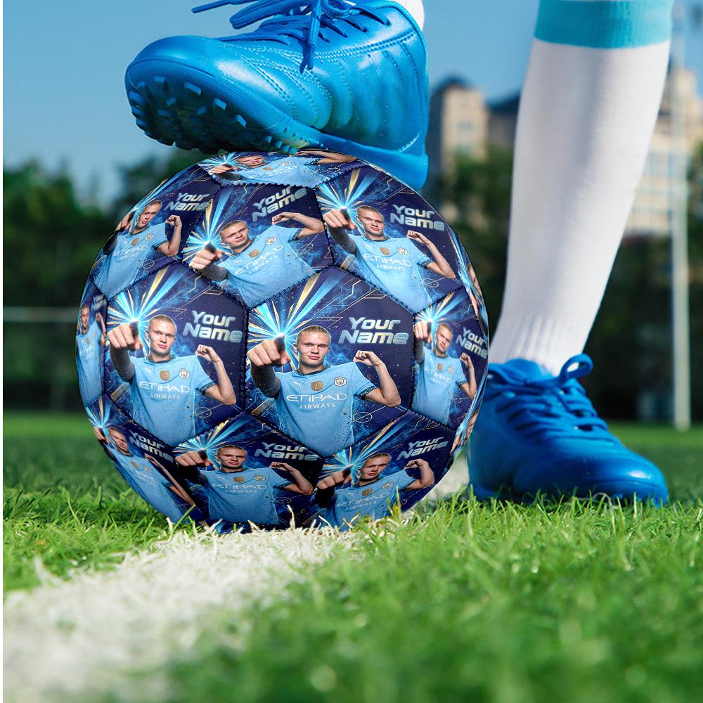 Erling Haaland Moda Taglia 5 Calcio Resistente all'Usura Antiscivolo Pallone da Calcio Per Allenamento Sportivo Uso Ricreativo