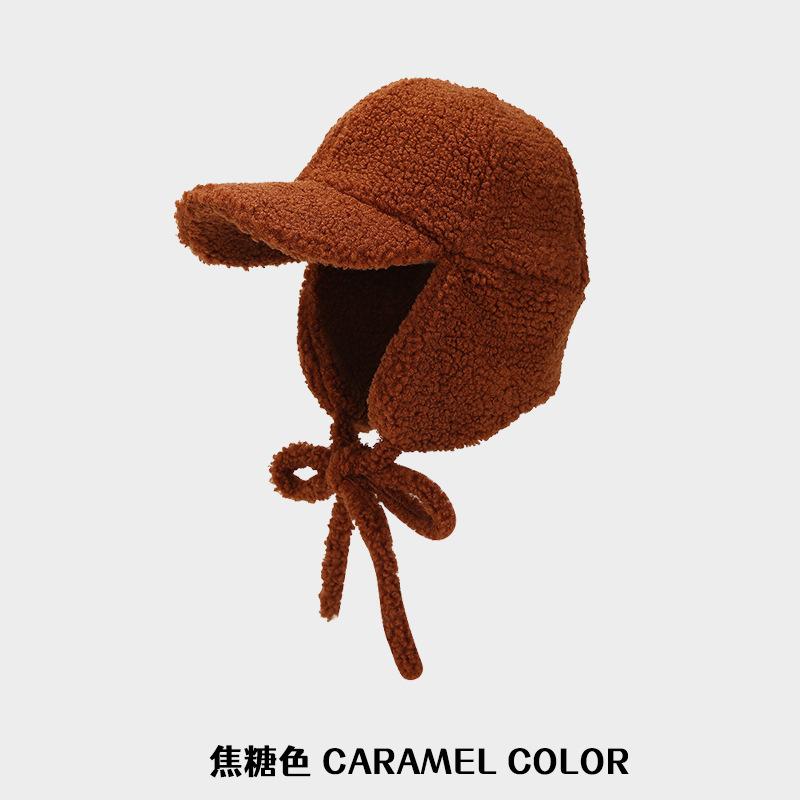 Autumn Winter Hats For Women Men Velvet Ear Protection Baseball Cap Fashion Outdoor Casual Windproof With Ear Flaps Riding