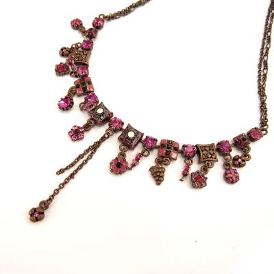 [D7886] - Designerkjede 'Symphonie Clèves' Rosa