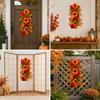 Artificial Wreath Sunflower Maple Leaf Wall Hanging Garland Autumn Fall Thanksgiving Home Decor