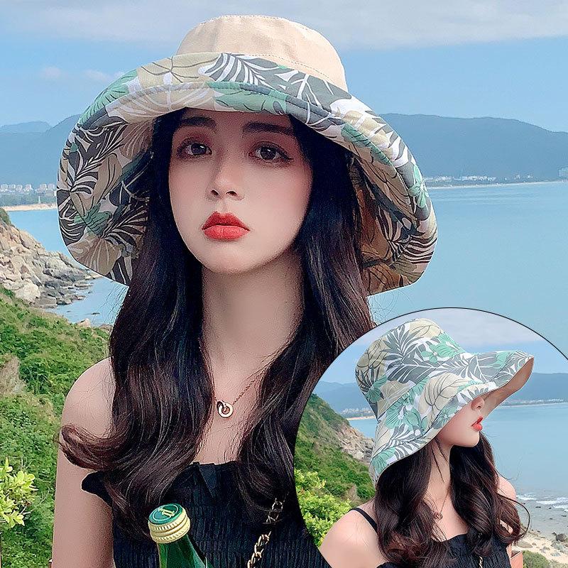 Fashion Double Side Fisherman Hat for Women Summer Wide Brim Travel Beach Sunshade Dome Basin Cap Lady Floral Outdoor Hat