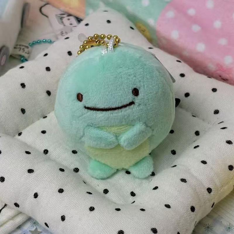 Cute Fried Shrimp Plush Toy Keychain Mini Cartoon Doll Backpack Pendant Bag Charm Decor