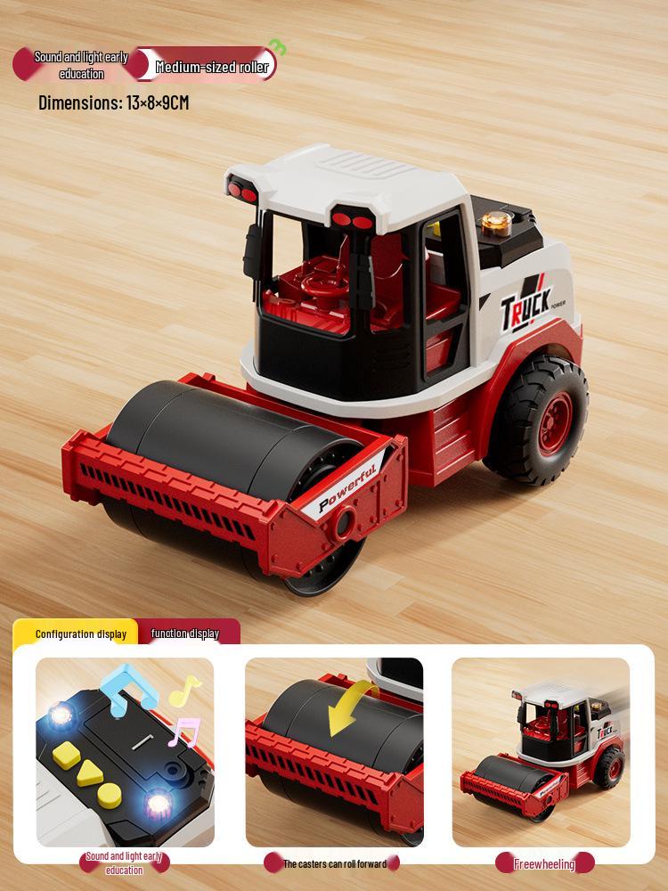 Children's Extra Large Alloy Roller Excavator Bulldozer Loader Toy, Ages 2+