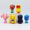 Figura Anime Sailor Moon 7cm Tsukino Usagi/Chibiusa/Kino Makoto Action Figure Sailor Marte Giove Mercurio Venere Statuetta Giocattolo per Bambini