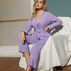 Women’s Sleeping Suits BRIGHT DEER Long Sleeves Robes Long Pants Set 2 Pieces Pajamas Home Clothing Sleep Lounge Wear