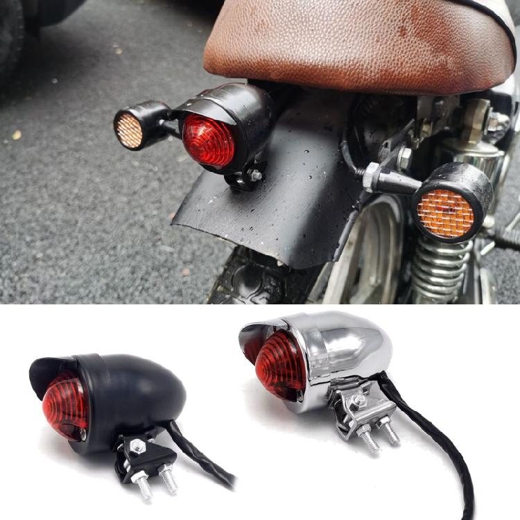 1 PC Motorcycle Red 12V LED Adjustable Cafe Racer Style Stop Tail Lamp Motorbike
