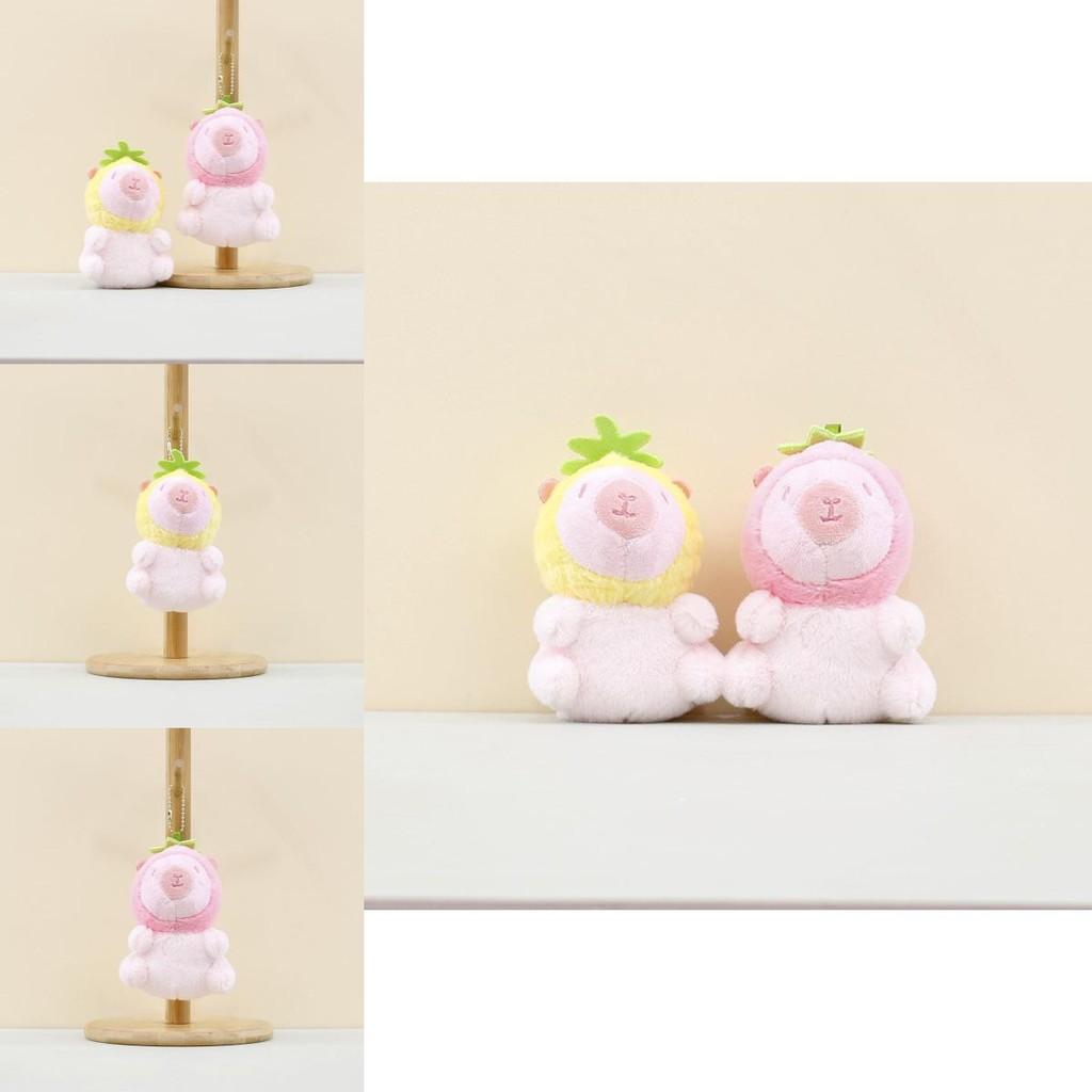 Charming Soft Plush Capybara Keychain Adorable Cuddly Doll Bag Charm Accessory
