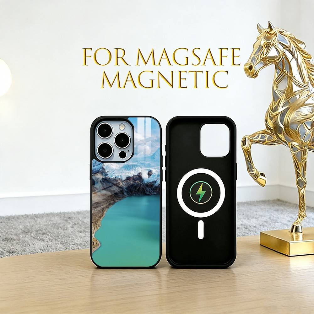 Snow mountain Phone Case For iPhone17,16,15,14,13,12,11 Plus,Pro Magnetic with Magsafe Wireless Charging